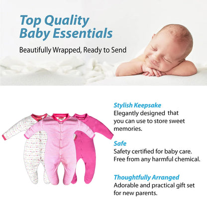 VParents Aqua  Full Length Printed Baby Footies Sleepsuit Romper Pack of 3