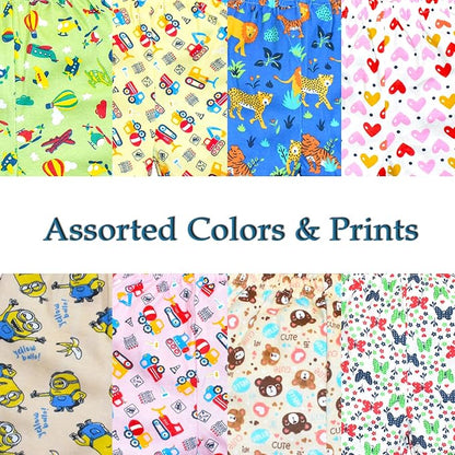 VParents cotton Infant Boys & Girls baby Shorts Printed Set of 3 - Multi-Coloured -Assorted Design (0- 6 months)