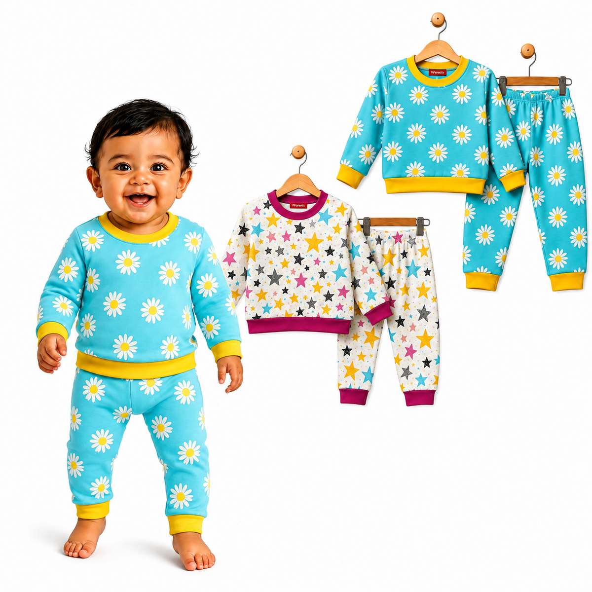 VParents  100% cotton Baby and Kids Cotton Printed  Nightwear