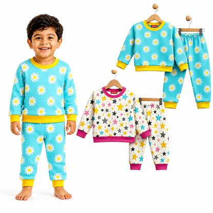 VParents  100% cotton Baby and Kids Cotton Printed  Nightwear