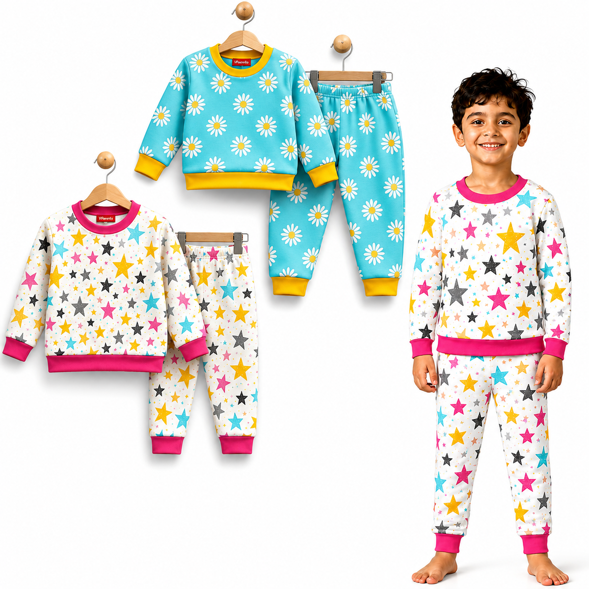 VParents  100% cotton Baby and Kids Cotton Printed  Nightwear