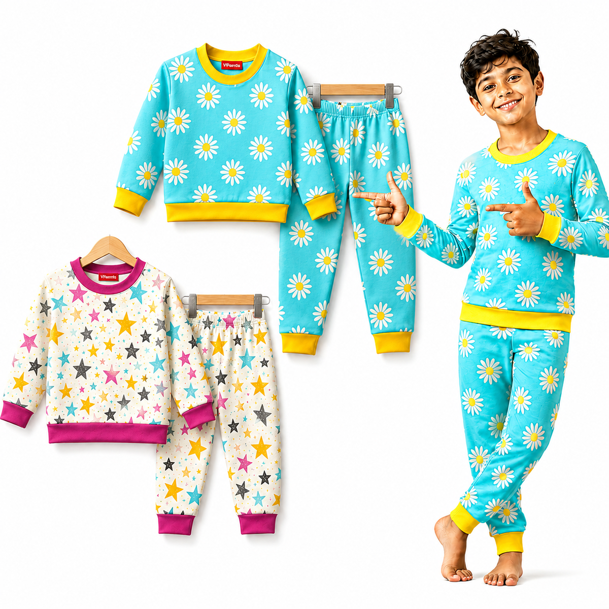VParents  100% cotton Baby and Kids Cotton Printed  Nightwear