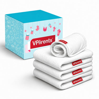 VParents cloth diaper inserts for cloth diaper high absorbent 6 layer washable reusable wet free booster pads smart dry feel soaker pad baby diaper liners