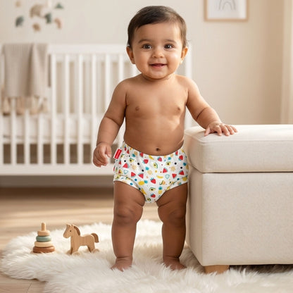VParents Padded Underwear for Babies and Toddlers with 3 Layers of Cotton Padding Potty Training  Pull Up & Diaper-Free Time