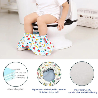 VParents Padded Underwear for Babies and Toddlers with 3 Layers of Cotton Padding Potty Training  Pull Up & Diaper-Free Time Pack of 2 (watermelon & heart)