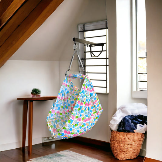 VParents Chunky Baby Swing Cradle with Spring and Metal Window Cradle Hanger