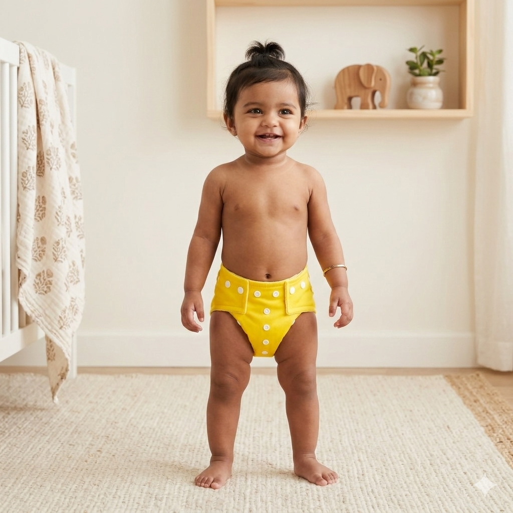 VParents  Reusable and Adjustable Cloth Diapers With ulta absorbent Insert with 5 layers- washable (Multi Colour)